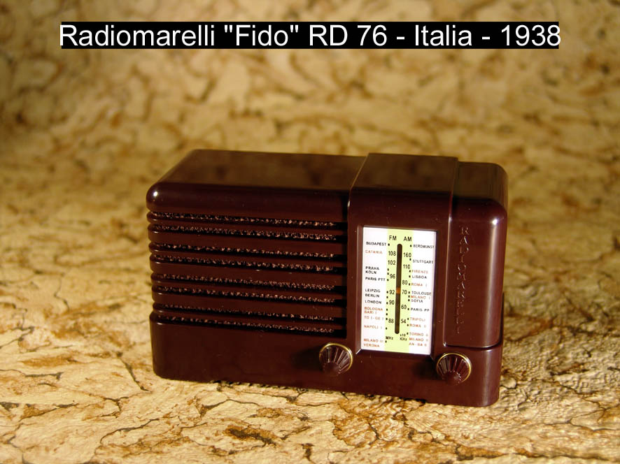 Radiomarelli "Fido" RD 76 - Italia - 1938